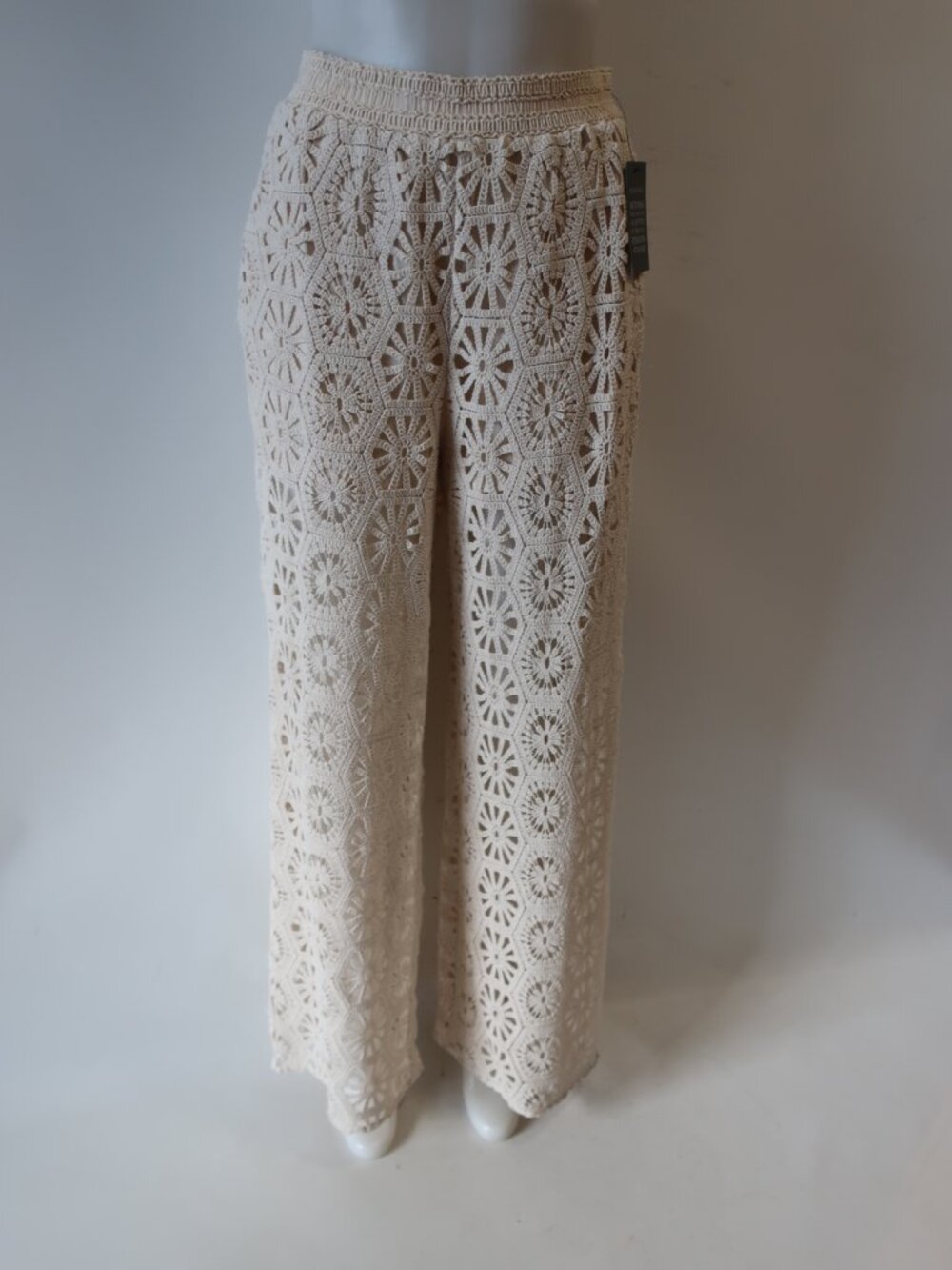 NWT Womens Misa Los Angeles Cream (Item- 211) Crochet  Pull-On Terra Pant S - Picture 5 of 15